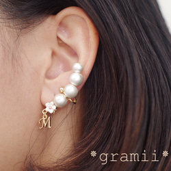 flower&cotton earring 1枚目の画像