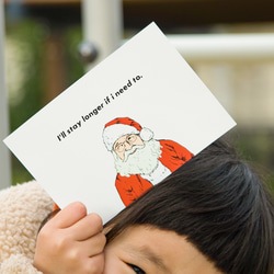 一風変わったサンタさんのメッセージ入りクリスマスカード［3枚セット］ 1枚目の画像