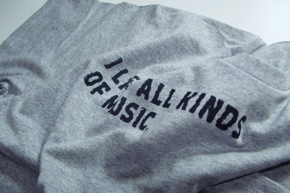 【現品限り! 数量限定】I LIKE ALL KINDS OF MUSIC. _ Tシャツ［mens］ 3枚目の画像