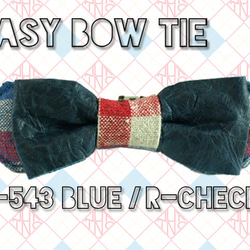 EASY BOW TIE　ZZ001-543 BLUE / R-CHECK 1枚目の画像