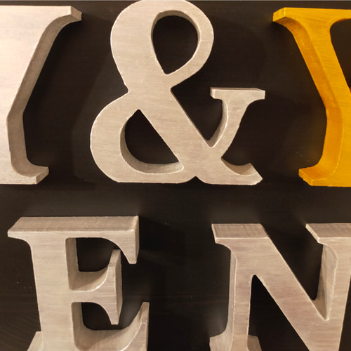 イニシャルオブジェ アルファベット ウェディング ゴールド シルバー