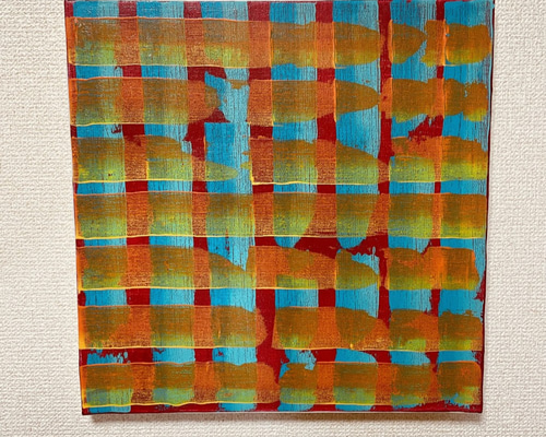 手描き抽象画（アクリル画）：「情熱 Passion」(原画） S4サイズ