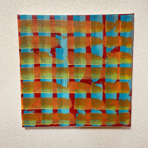 手描き抽象画（アクリル画）：「情熱 Passion」(原画） S4サイズ