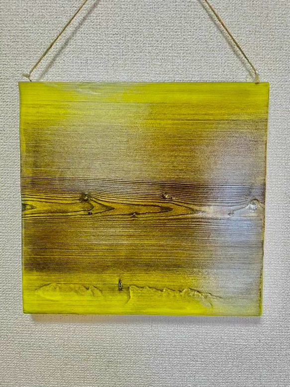 【木目アート】<mokume> Turquoise blue × Yellow *ご注文品* 7枚目の画像