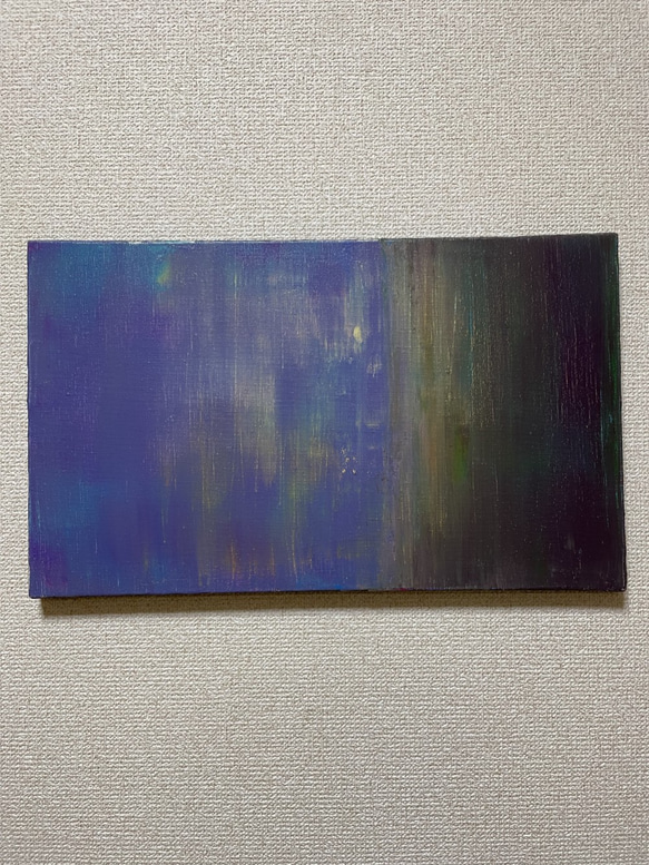 手描き抽象画（アクリル画）：「夜」 M8サイズ 絵画