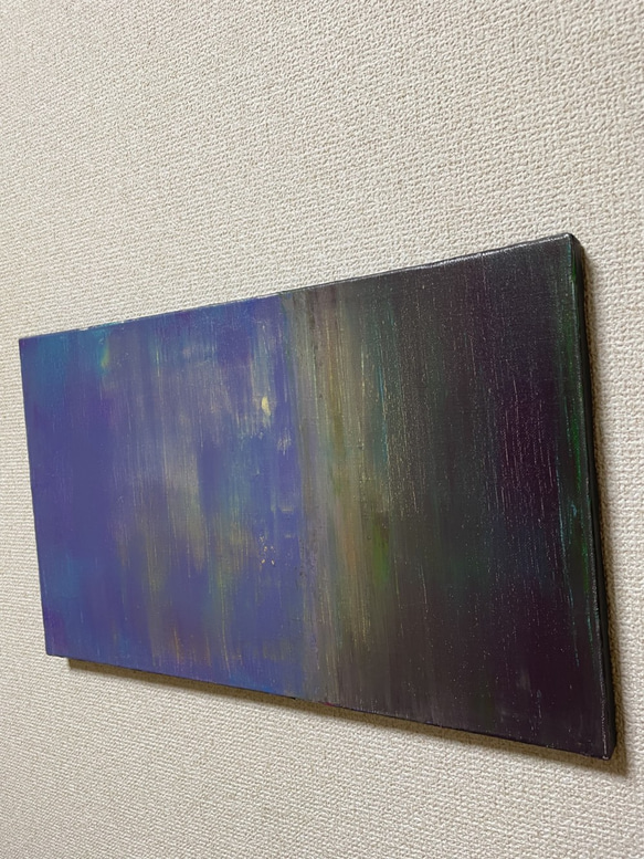 手描き抽象画（アクリル画）：「夜」　Ｍ８サイズ 4枚目の画像