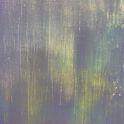 手描き抽象画（アクリル画）：「夜」 M8サイズ 絵画