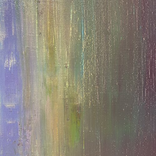 手描き抽象画（アクリル画）：「夜」 M8サイズ 絵画