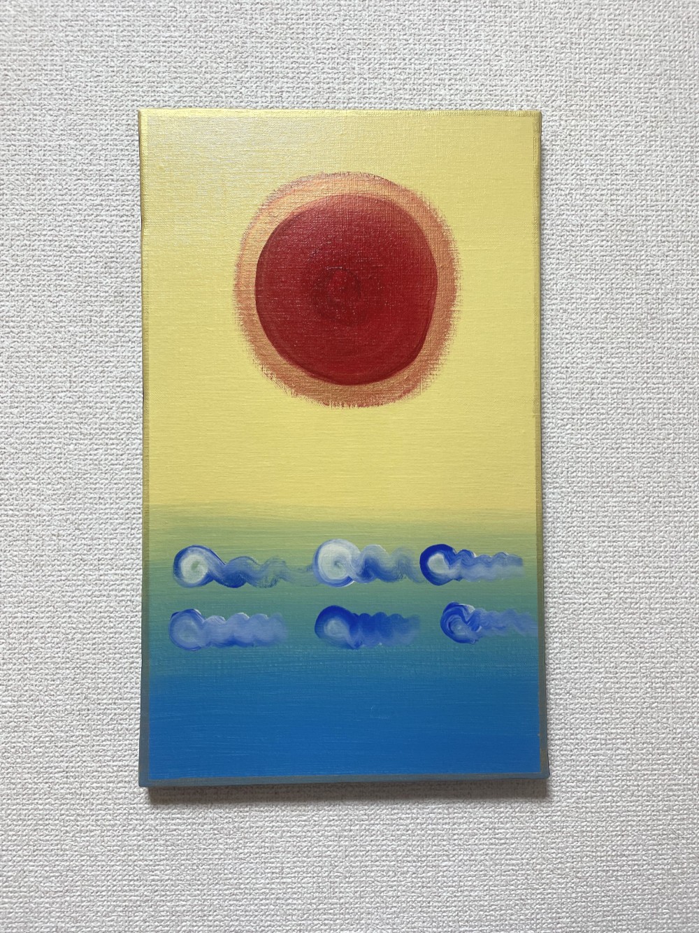 目　抽象アクリル画 目　抽象アクリル画