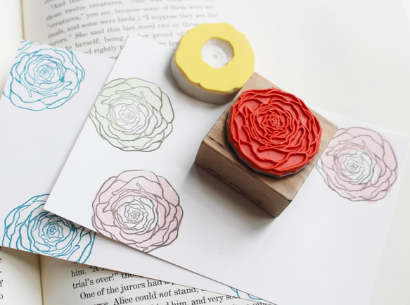 antique rose stamp &多色押しはんこセット 2枚目の画像