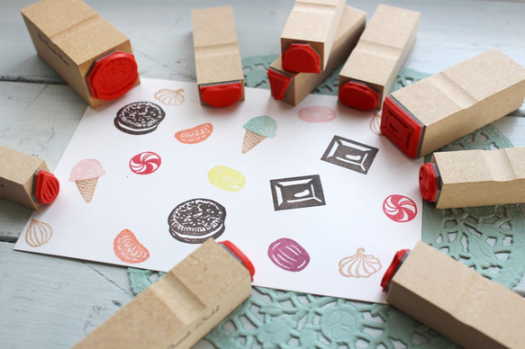 Sweets stamp set 甜點印章組 第1張的照片