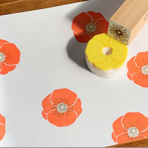 ポピーの多色押し消しゴムはんことスタンプセット はんこ・スタンプ