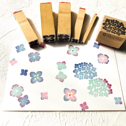 新作1点限り　未使用　母の日♡お花スタンプ&ダイ　スタンピンアップ 野の花スタンプ8点セット はんこ・スタンプ Beach field stamp