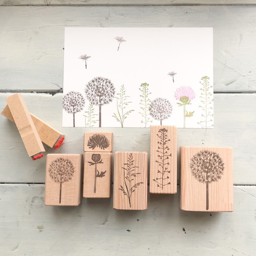 大草原の草花たち スタンプ たっぷり8点セット はんこ・スタンプ