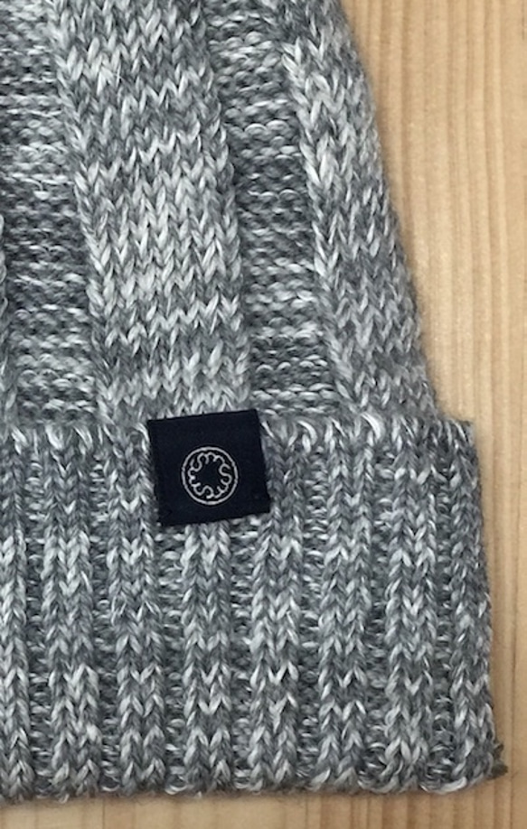英國羊毛×法國麻針織帽（白色） 第6張的照片
