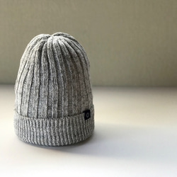 棉·亞麻經典羅紋針織帽雪 第1張的照片
