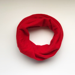 精緻柔軟觸感蓬鬆羊絨Snood Red 第3張的照片