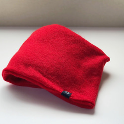 精緻柔軟觸感蓬鬆羊絨Snood Red 第5張的照片