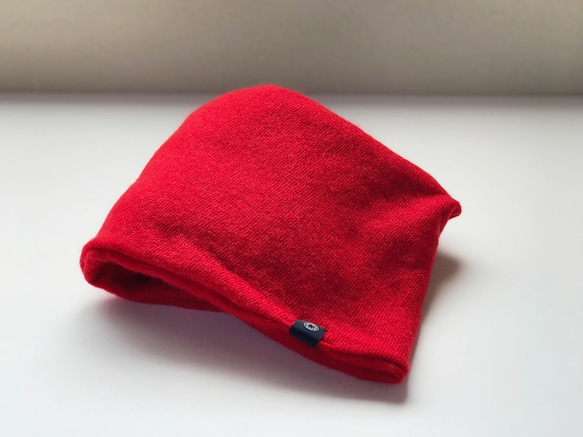 精緻柔軟觸感蓬鬆羊絨Snood Red 第5張的照片