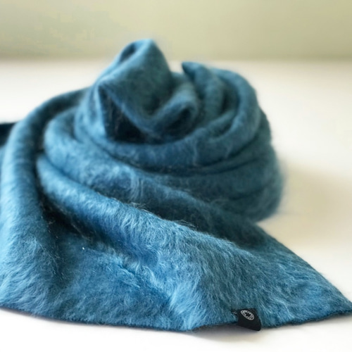 HERMÈS 100%カシミヤ マフラー ターコイズブルー【美品】 Amazon
