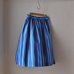 USAｺｯﾄﾝ　夜空プリント タックギャザースカート　 2枚目の画像