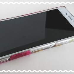 デコパージュ スマホケース xperia z4 デイジー ボタニカル フレンチ 4枚目の画像