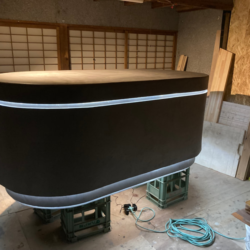 モールテックス　什器 モールテックス 什器・扉に施工 こんなに細かいところまで塗りこみます