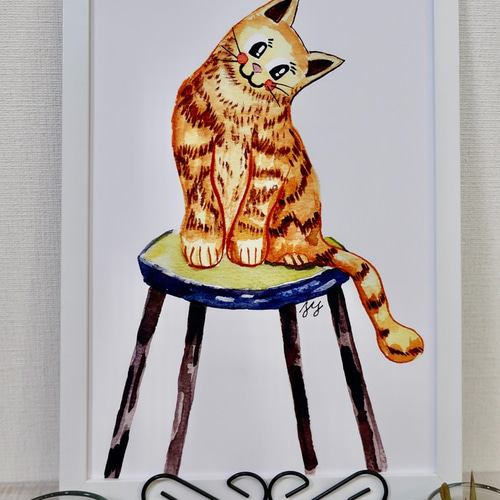 A4 ・アートポスター・手作り・CAT poster デザイン no.1