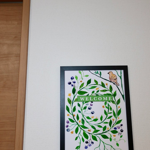 A4 ・アートポスター・手作り ・ようこそ・Welcome デザイン