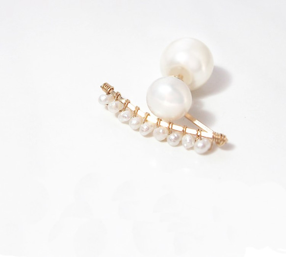 BEACH 珍珠耳環(單耳出售)(S) 第2張的照片