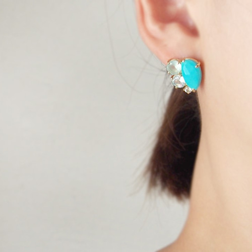 XSORI luxe ] Surf bubble p ピアス（スタッド・一粒） XSORI