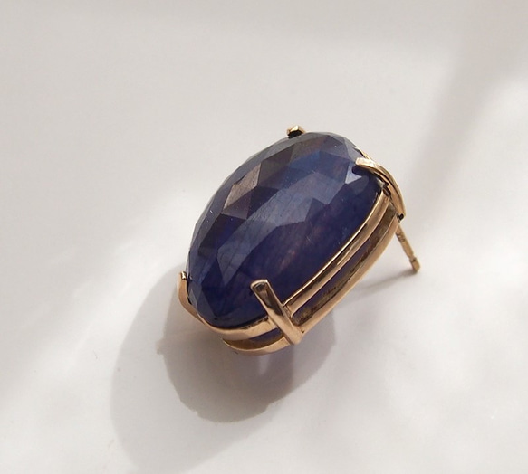 1点もの■Blue Sapphire  P　片耳ピアス 2枚目の画像