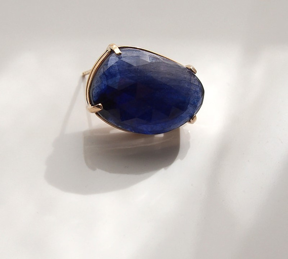 1点もの■Blue Sapphire  P　片耳ピアス 4枚目の画像