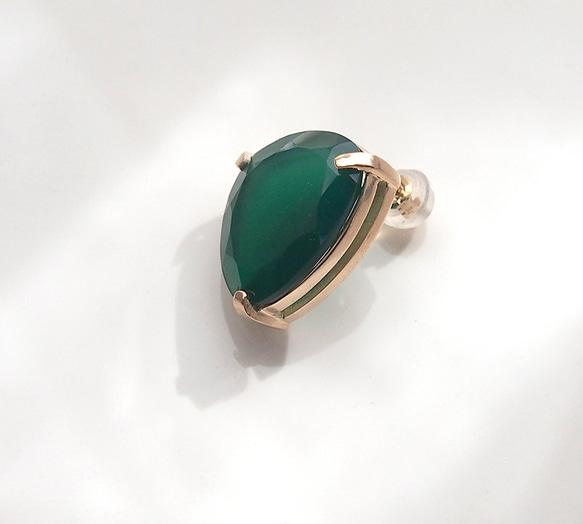 1点もの■Green agate 　片耳ピアス 6枚目の画像