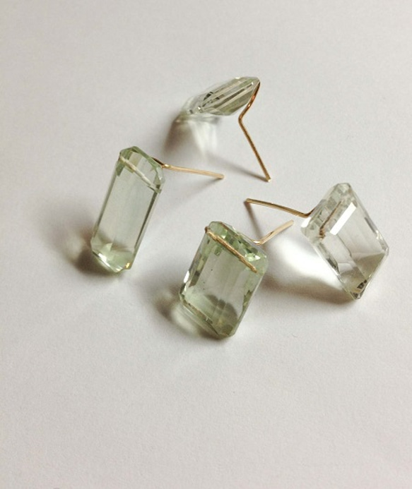 ☆再販☆bijoux ピアス●H●レクタングルカット 1枚目の画像