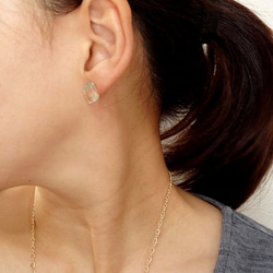 ☆再販☆bijoux ピアス●H●レクタングルカット 5枚目の画像