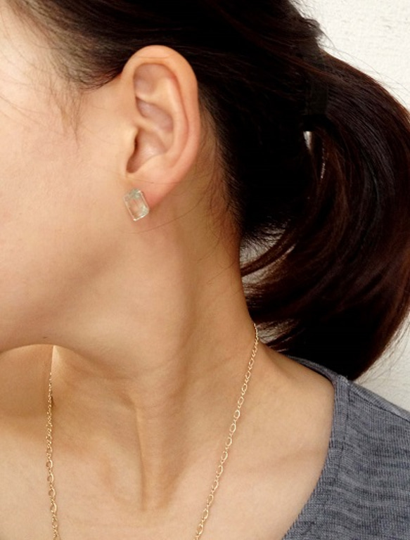 ☆再販☆bijoux ピアス●H●レクタングルカット 5枚目の画像