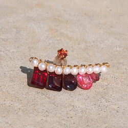 Garnet bijou ピアス　片耳売り 1枚目の画像