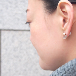 2WAY Orange Moon 3 Ear Earrings（Single） 第5張的照片