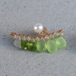 檸檬綠寶石耳環XL單耳出售（單只） 第1張的照片
