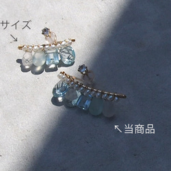 Blue topaz bijoux p 5粒 片耳売り (single) 3枚目の画像