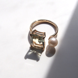 CANDY RING.Green amethyst×Pearl 7枚目の画像