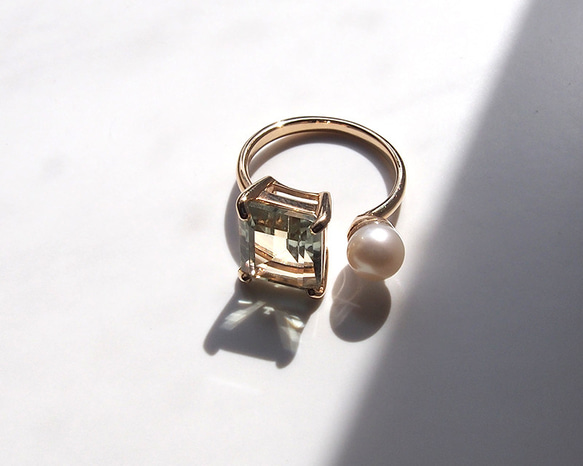 CANDY RING.Green amethyst×Pearl 7枚目の画像