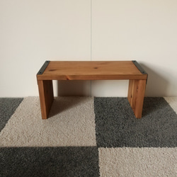 無垢材のデスク / 100cm×50cm / ライトブラウン / 組立簡単 工具不要