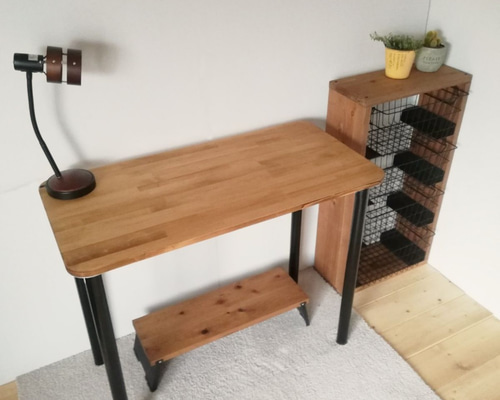 天然木のワークデスク【ハンドメイド家具】 在庫処分セール】Woody Prime Cherry ワーキングデスク【高級天然