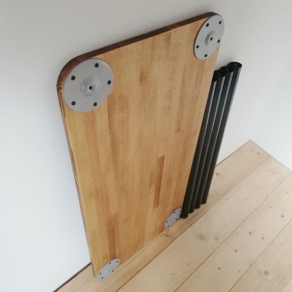 天然木を使用したまる角のデスク 工具不要900mm×450mmリビング ワークテーブル ナチュラル