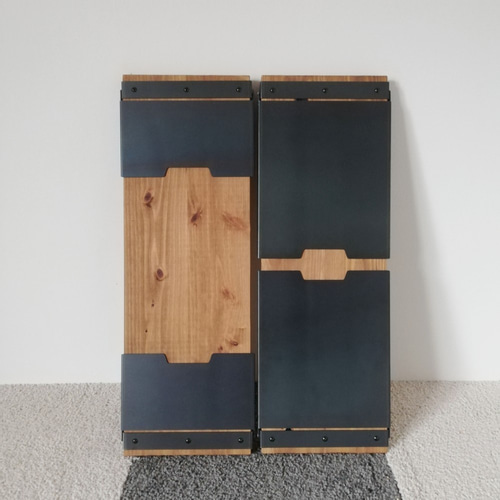 フラワースタンド High-low 2台セット/無垢材 ラック 植木 花台