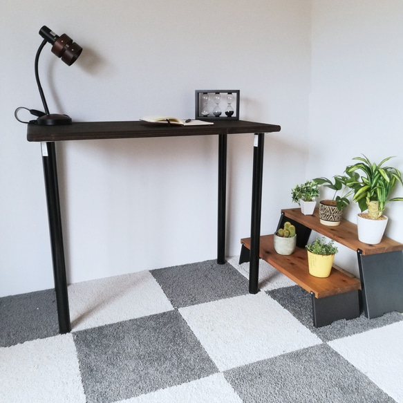 フラワースタンド セット品 無垢材 ラック 植木 花台 プランタースタンド ガーデンラック シェルフ アイアン 6枚目の画像