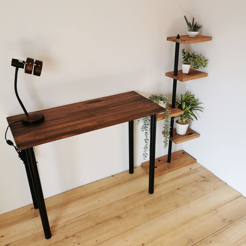 MUKUのスタンドシェルフ 4段タイプ /360度回転 無垢材 / 植木 花台