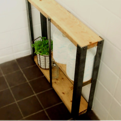 アイアンシェルフ Sサイズ ブラウン / 45cm×40cm / 収納 トイレ / キッチン リビング 観葉植物 5枚目の画像